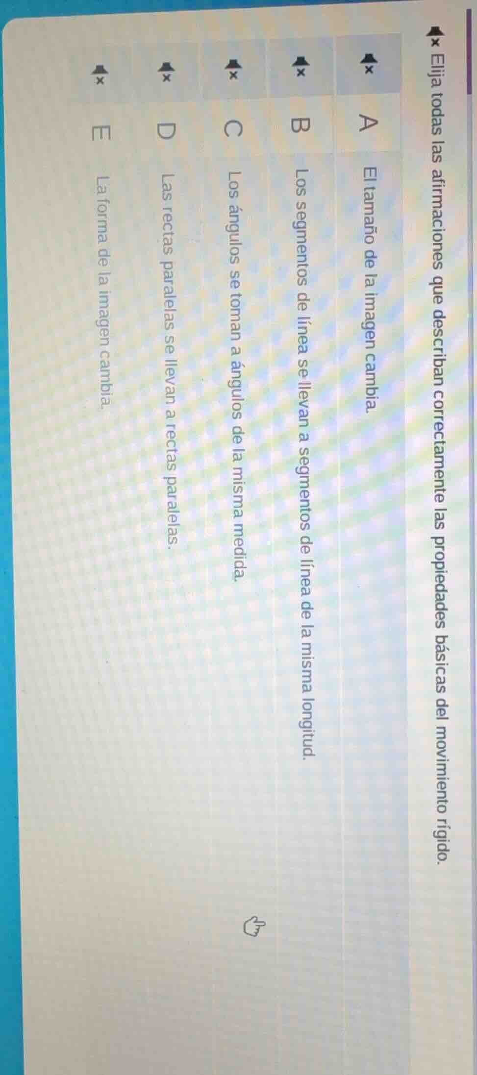 elija todas las afirmaciones que describan correctamente las propiedade…