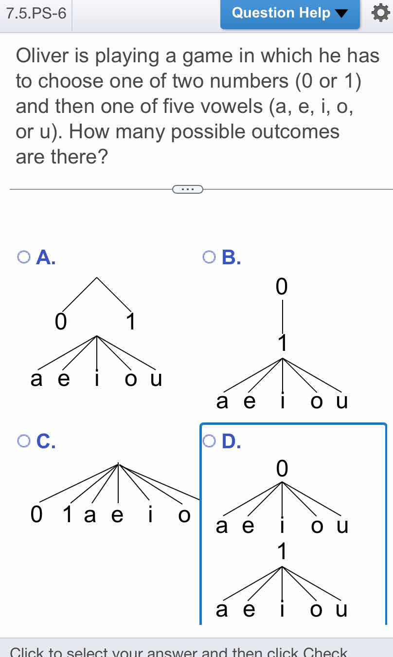 7.5.ps-6 question help oliver is playing a game in which he has to choo…