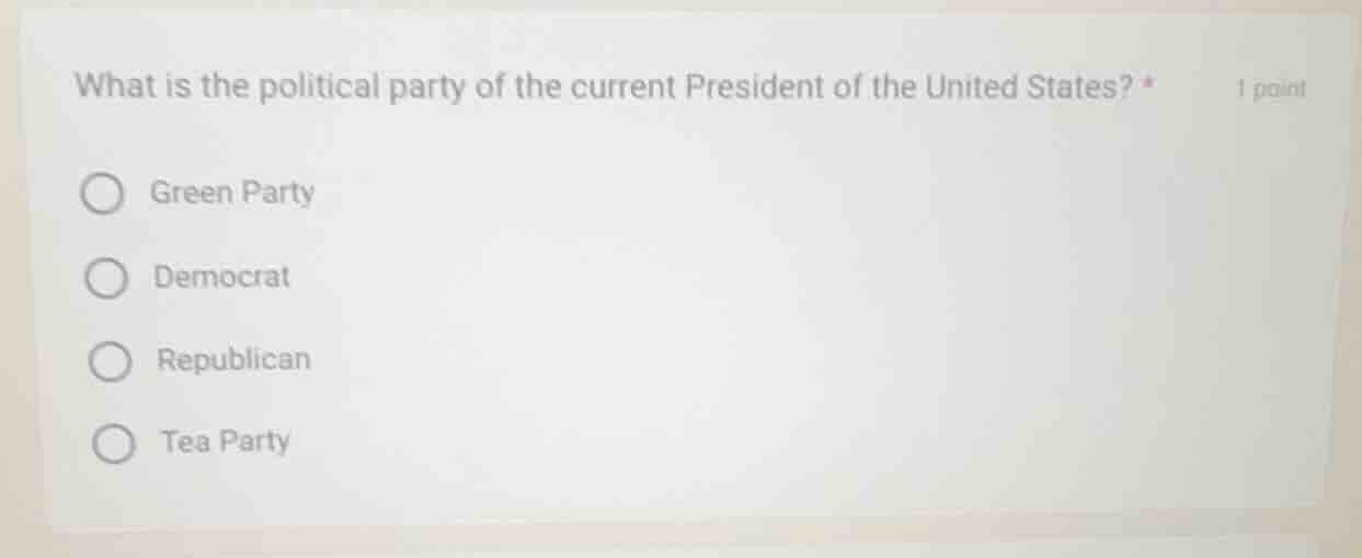 what is the political party of the current president of the united stat…