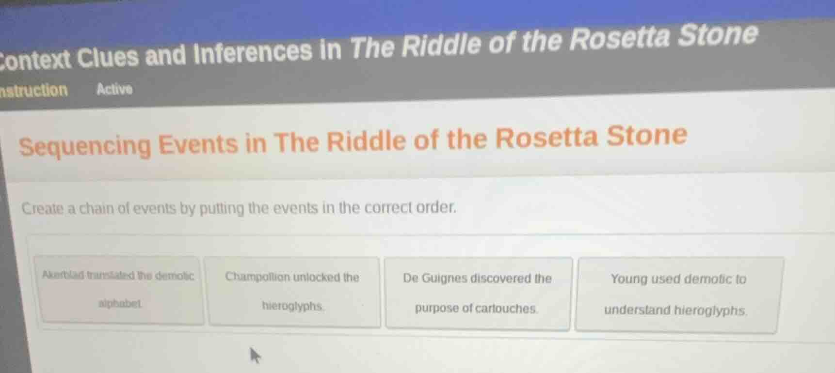 context clues and inferences in the riddle of the rosetta stone nstruct…