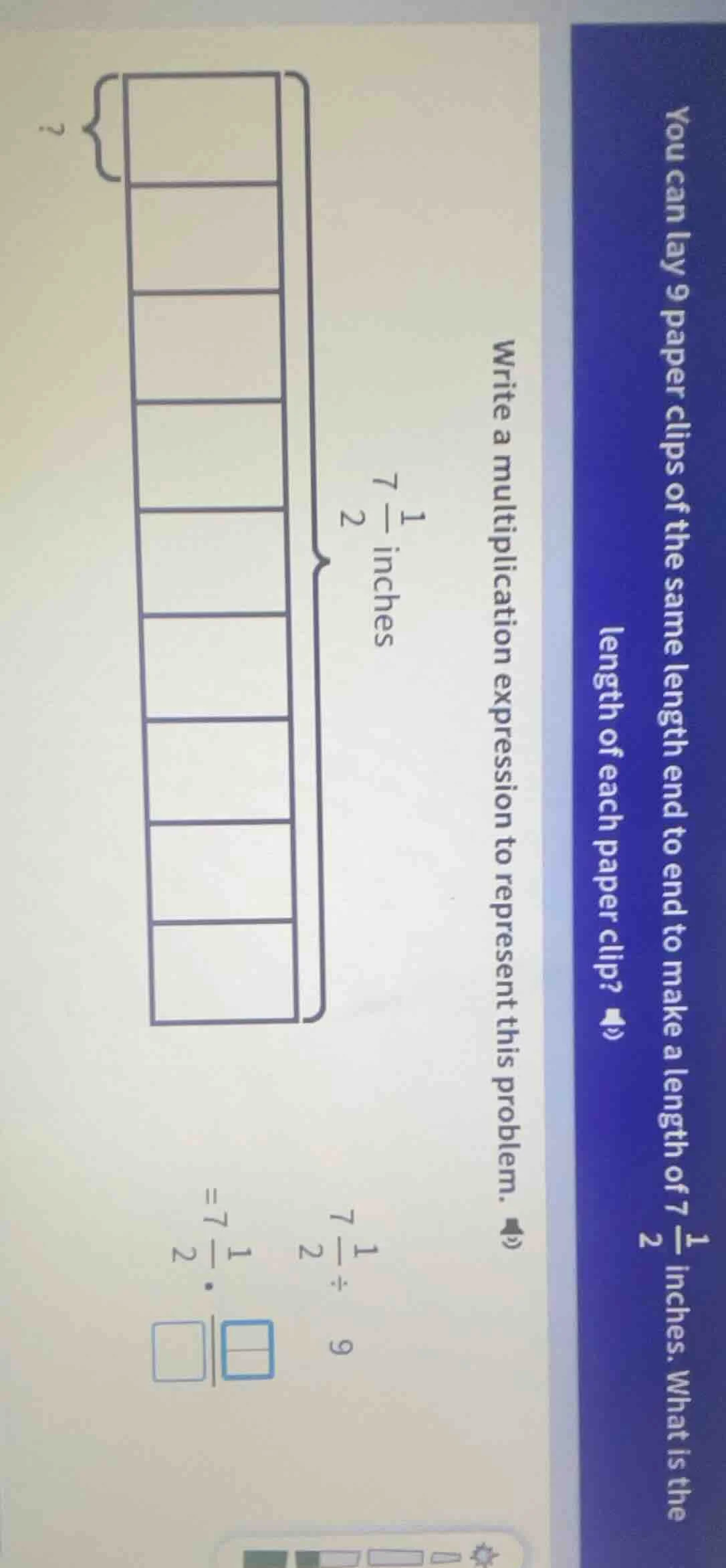 you can lay 9 paper clips of the same length end to end to make a lengt…