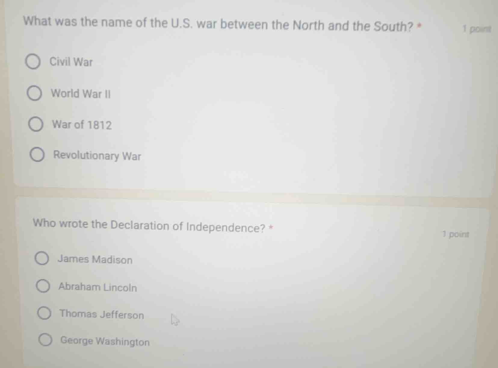 what was the name of the u.s. war between the north and the south? * 1 …