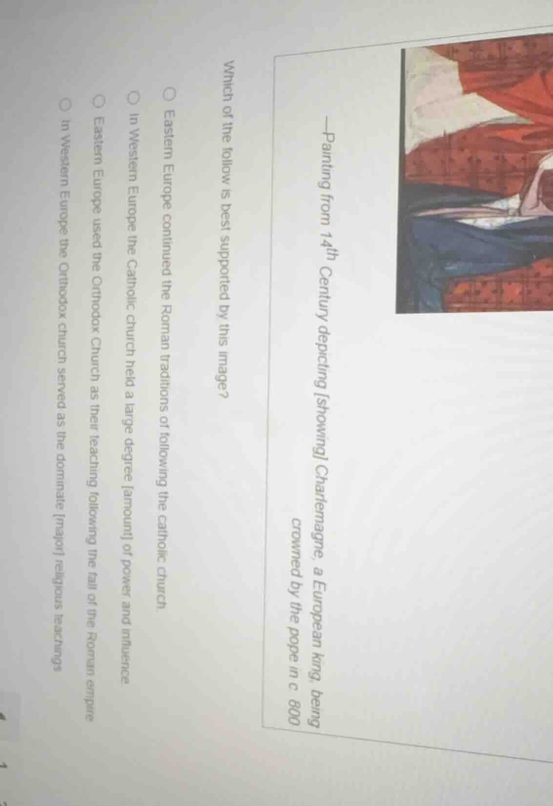 —painting from 14th century depicting showing charlemagne, a european k…