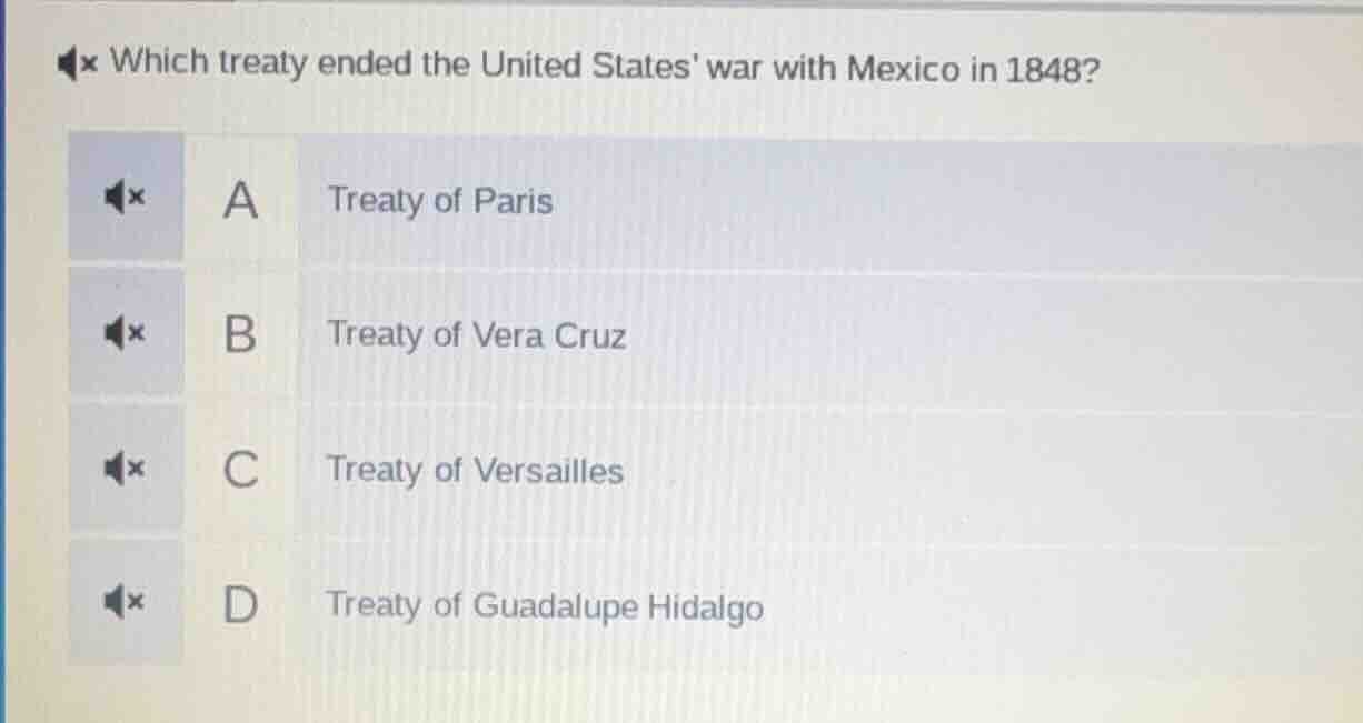 which treaty ended the united states war with mexico in 1848? a treaty …