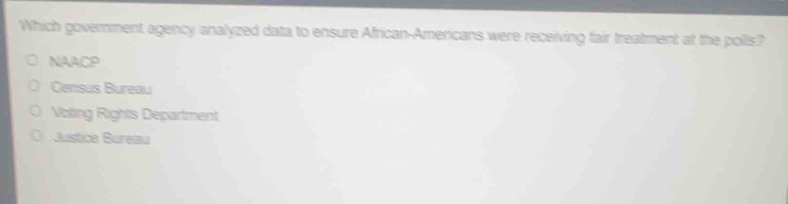 which government agency analyzed data to ensure african-americans were …