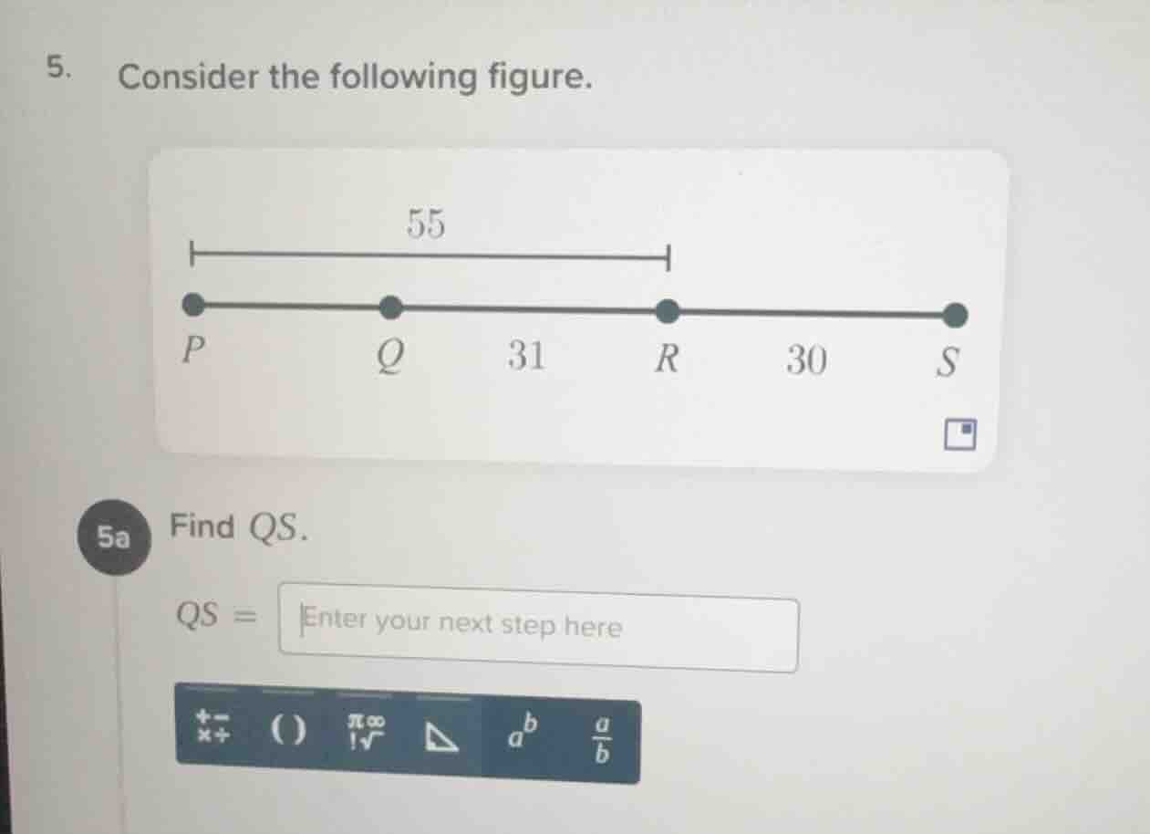 5. consider the following figure. 5a find qs. $qs = $