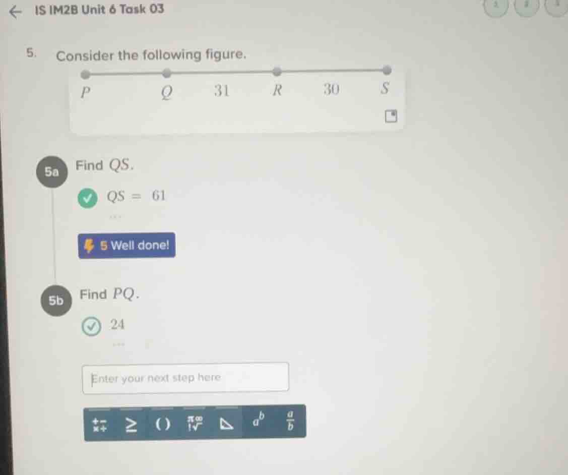 is im2b unit 6 task 03 5. consider the following figure. p q 31 r 30 s …
