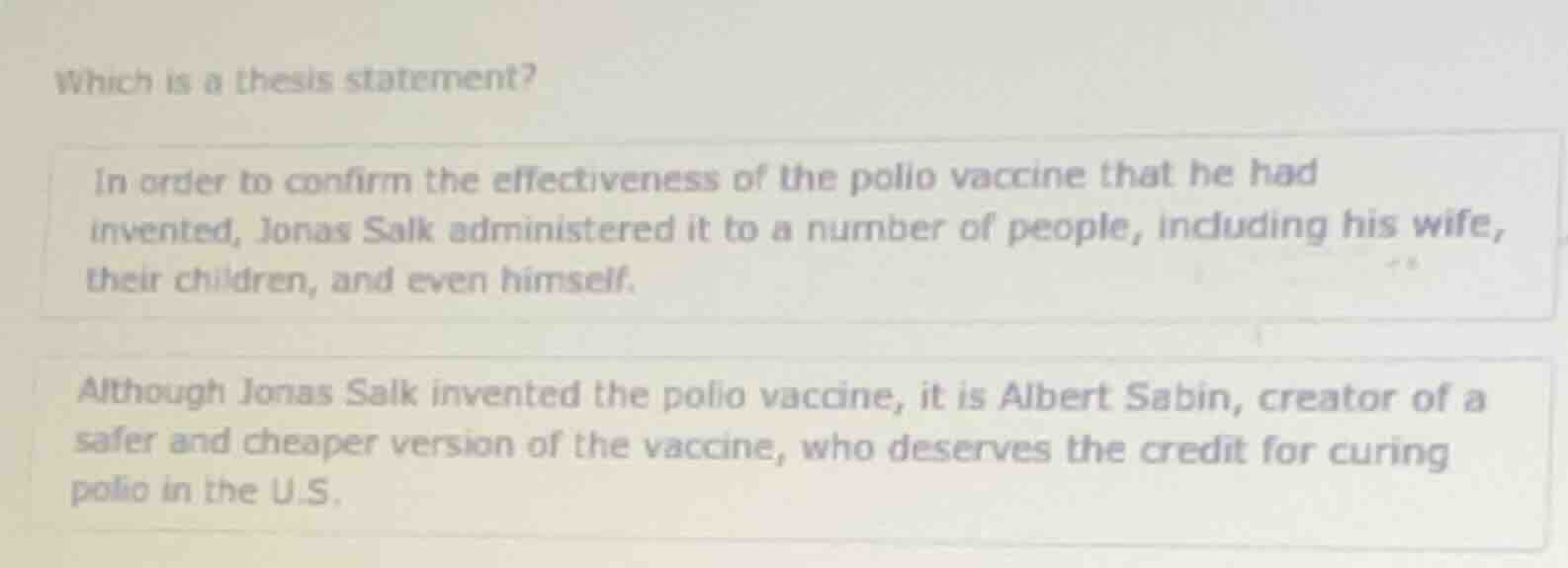 which is a thesis statement? in order to confirm the effectiveness of t…