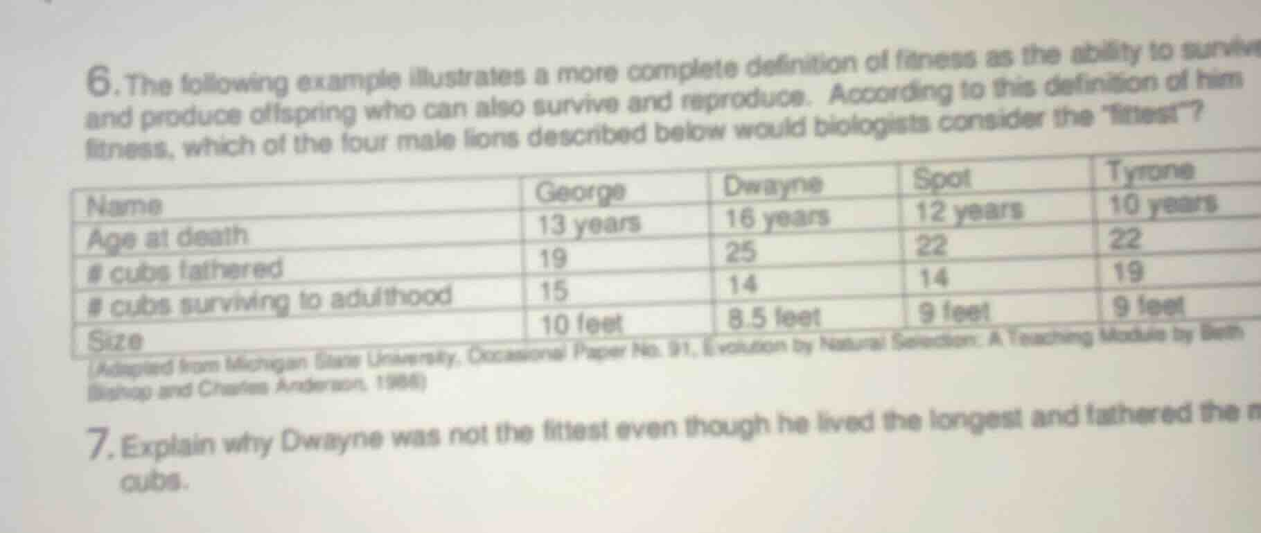 6. the following example illustrates a more complete definition of fitn…