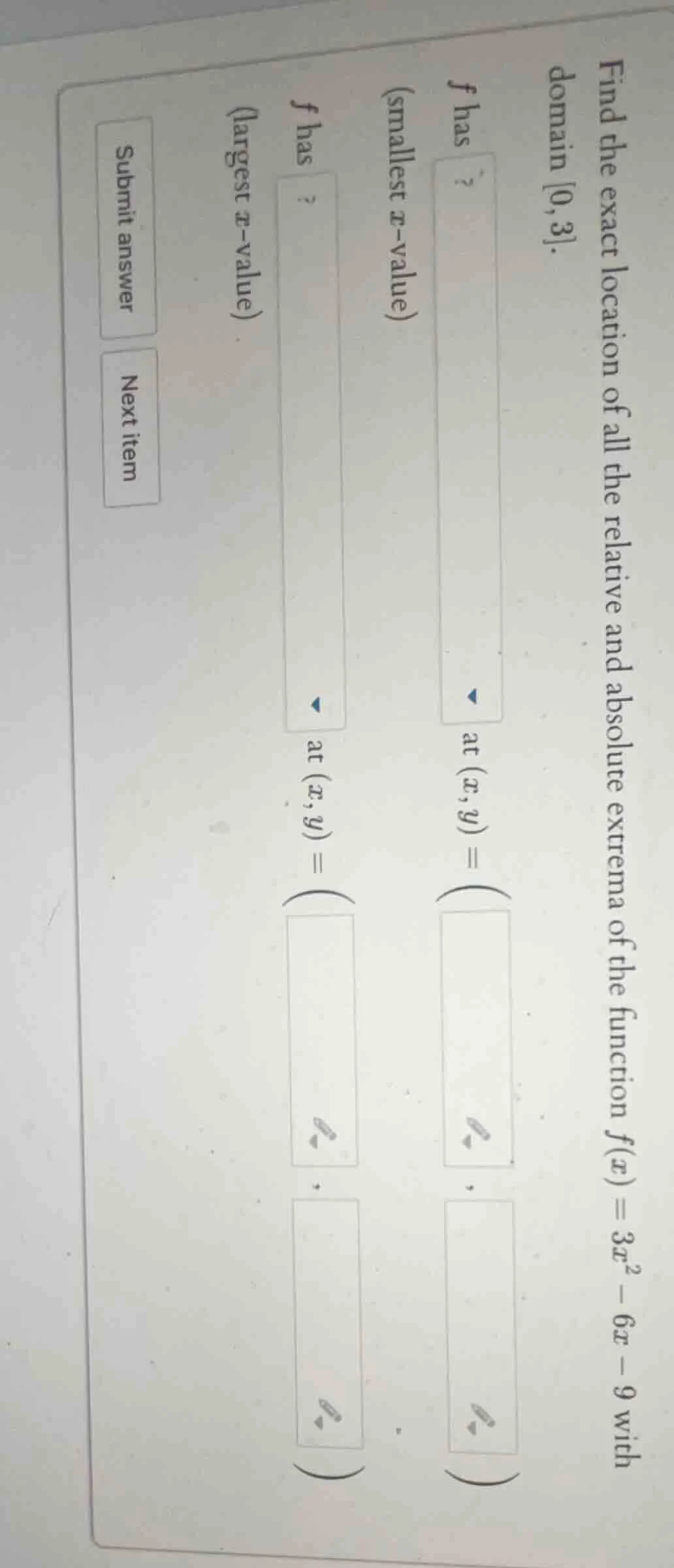 find the exact location of all the relative and absolute extrema of the…