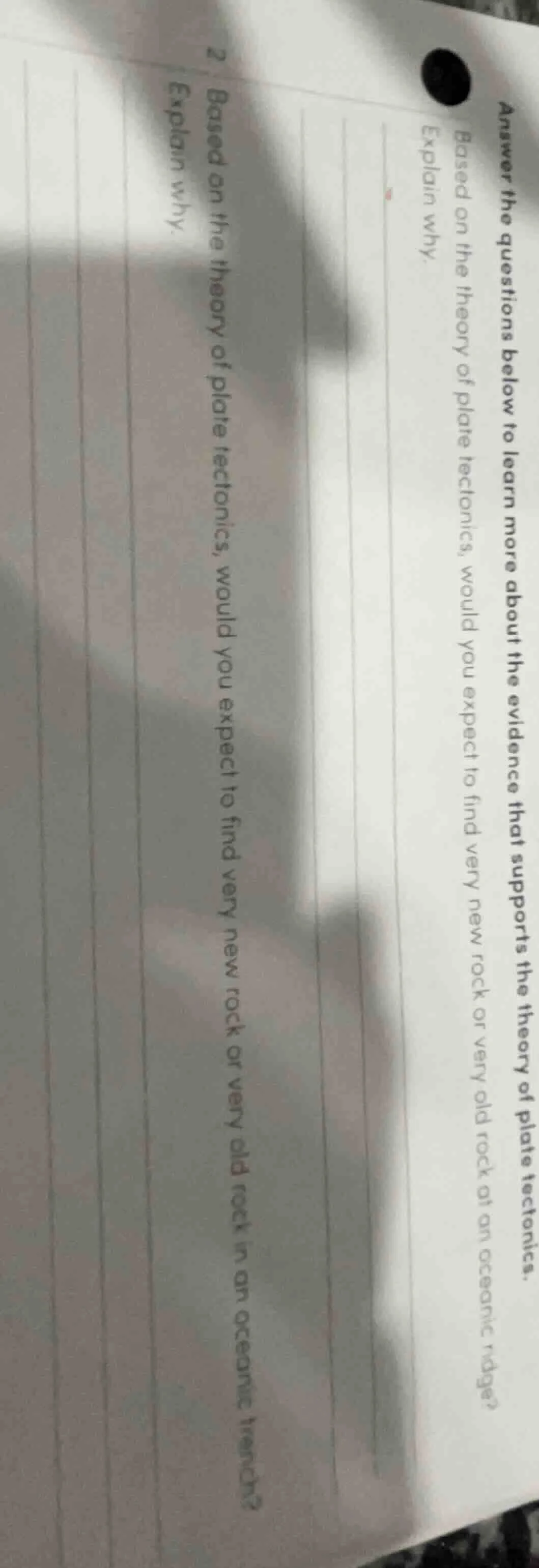 answer the questions below to learn more about the evidence that suppor…