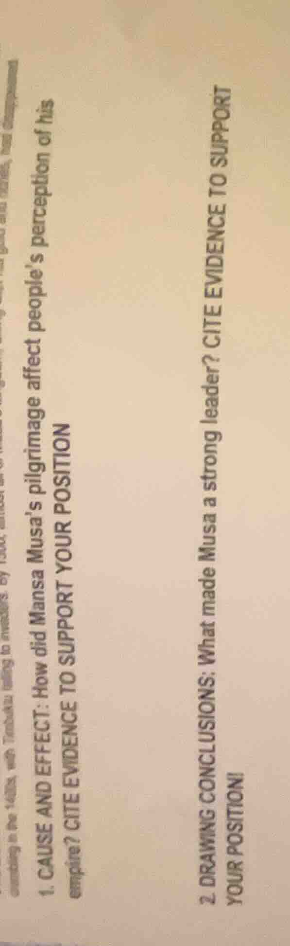 1. cause and effect: how did mansa musas pilgrimage affect peoples perc…