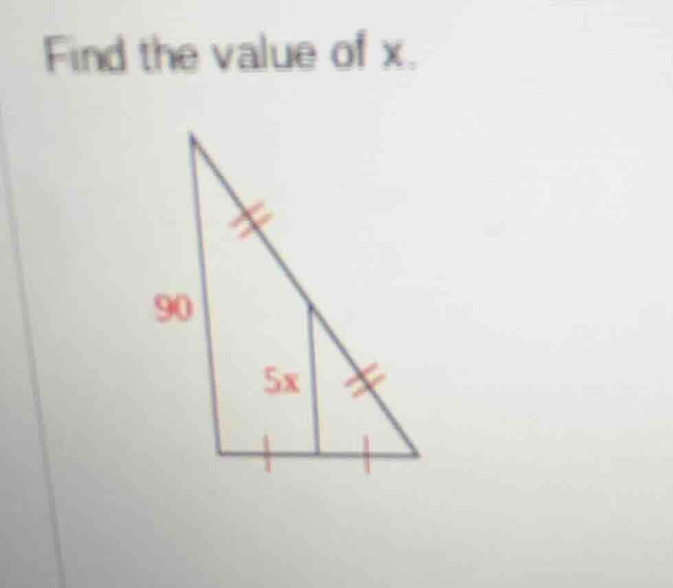find the value of x.