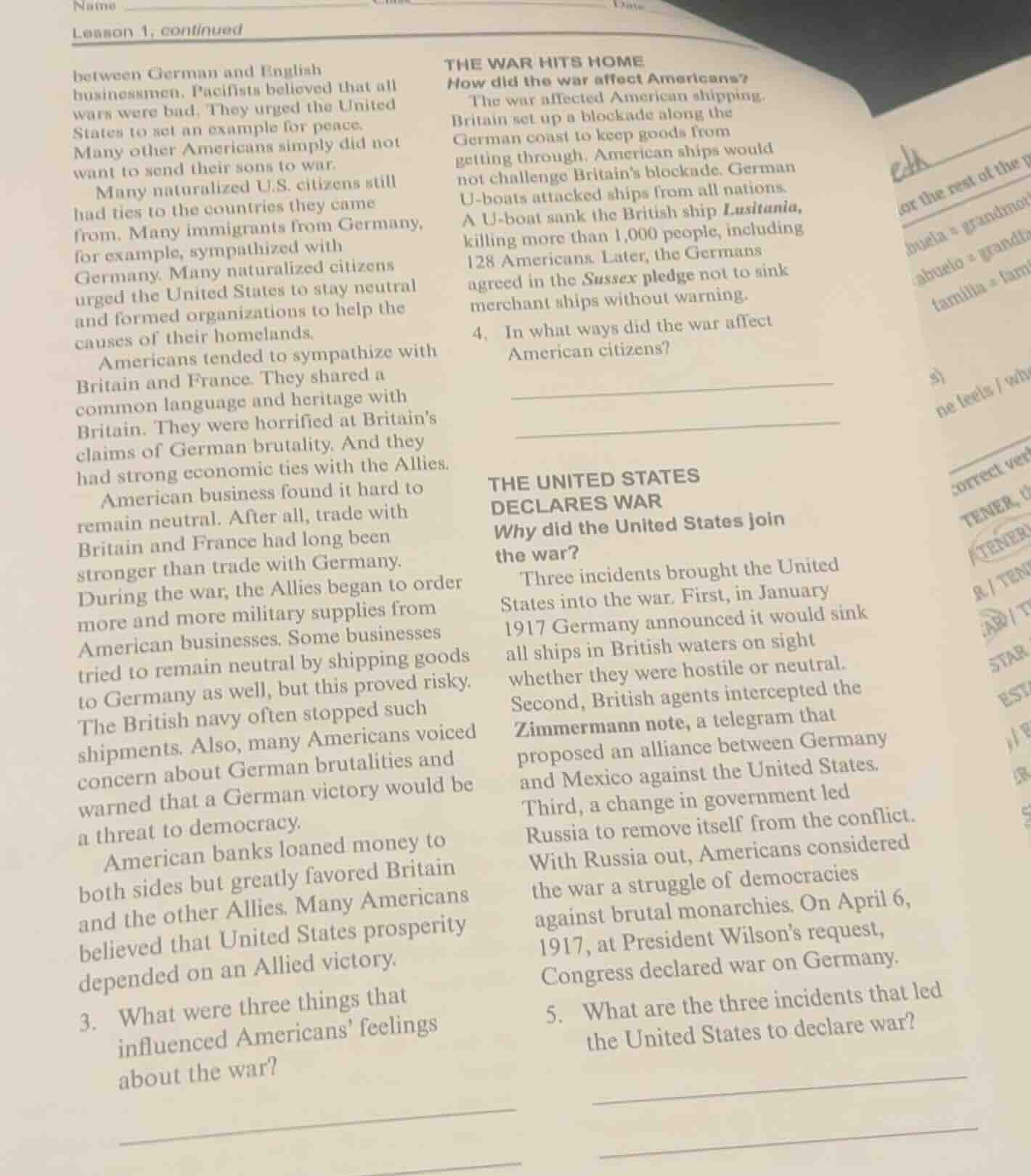 lesson 1, continuedbetween german and englishbusinessmen. pacifists bel…