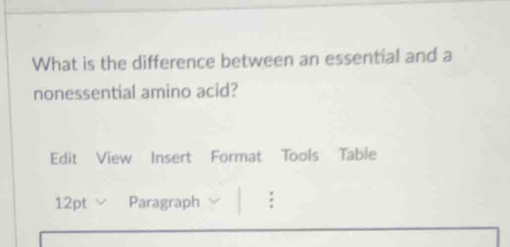 what is the difference between an essential and a nonessential amino ac…