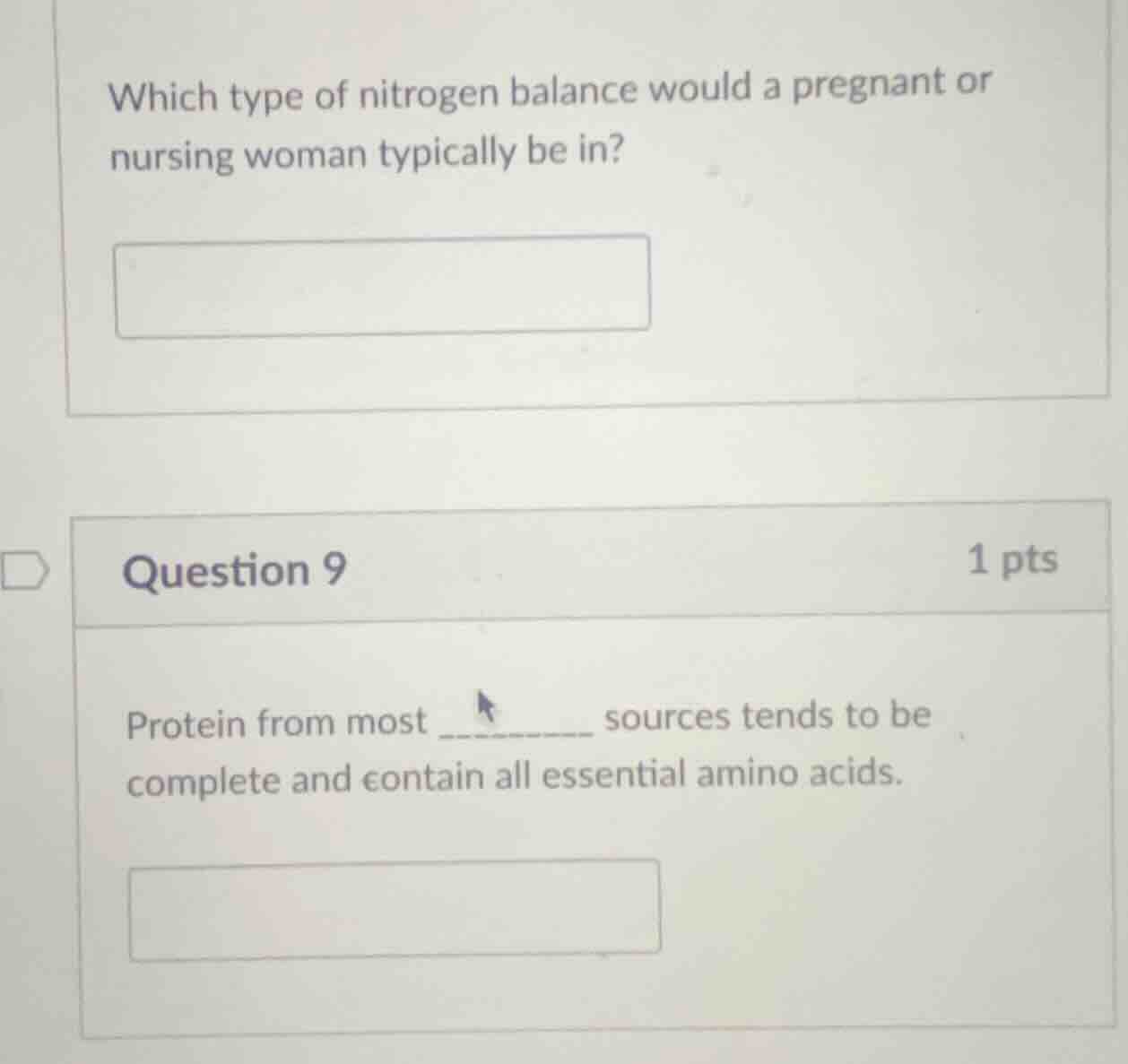 which type of nitrogen balance would a pregnant or nursing woman typica…