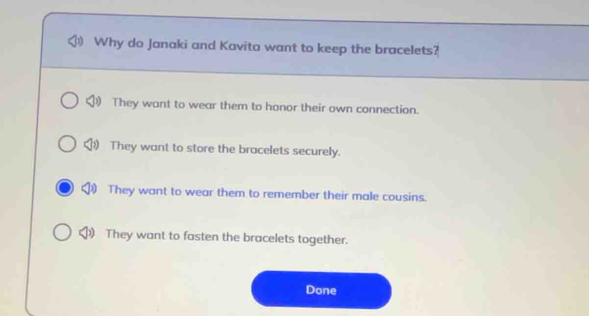 why do janaki and kavita want to keep the bracelets? they want to wear …