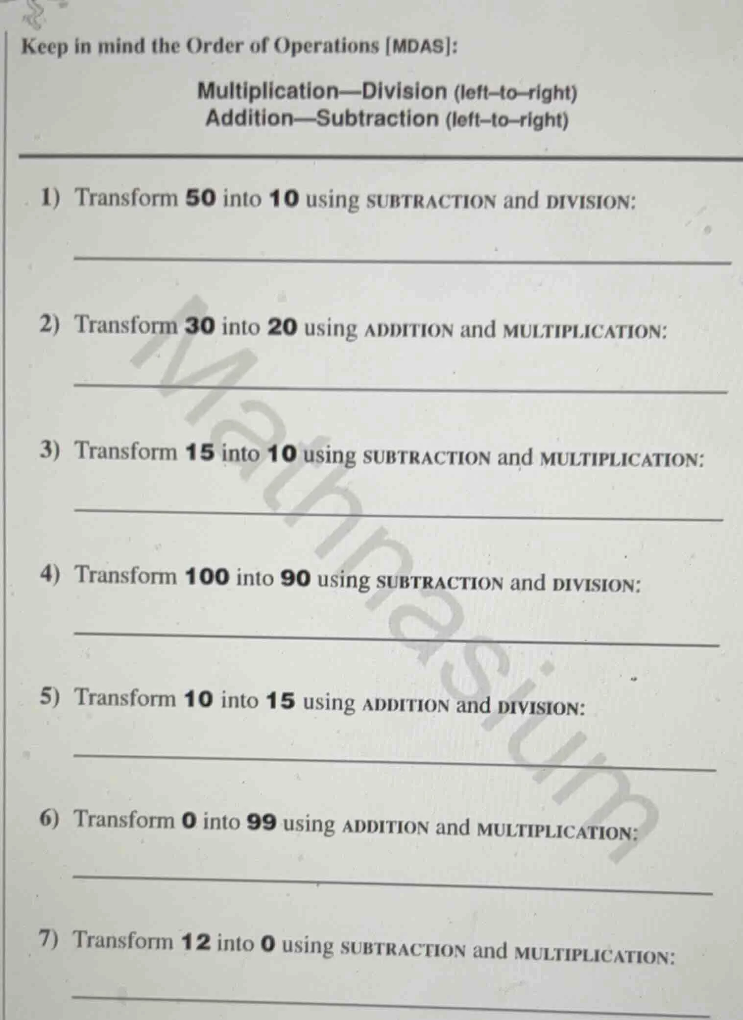 keep in mind the order of operations mdas:multiplication—division (left…