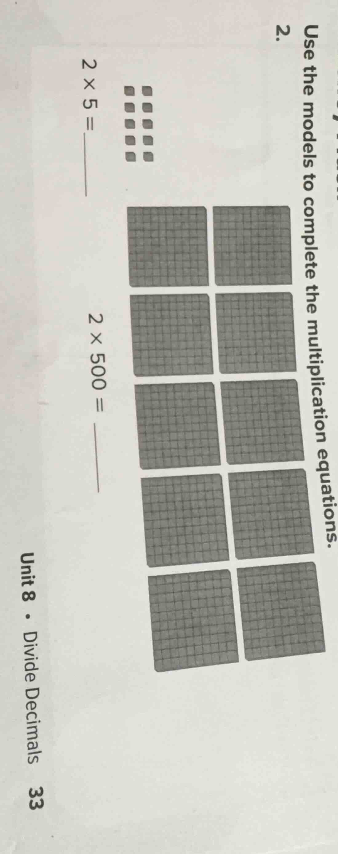 use the models to complete the multiplication equations. 2. $2 \\times …