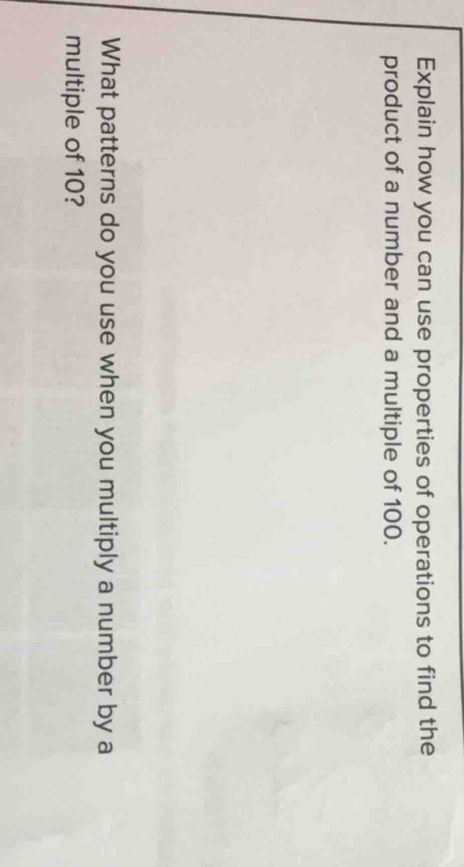 explain how you can use properties of operations to find the product of…