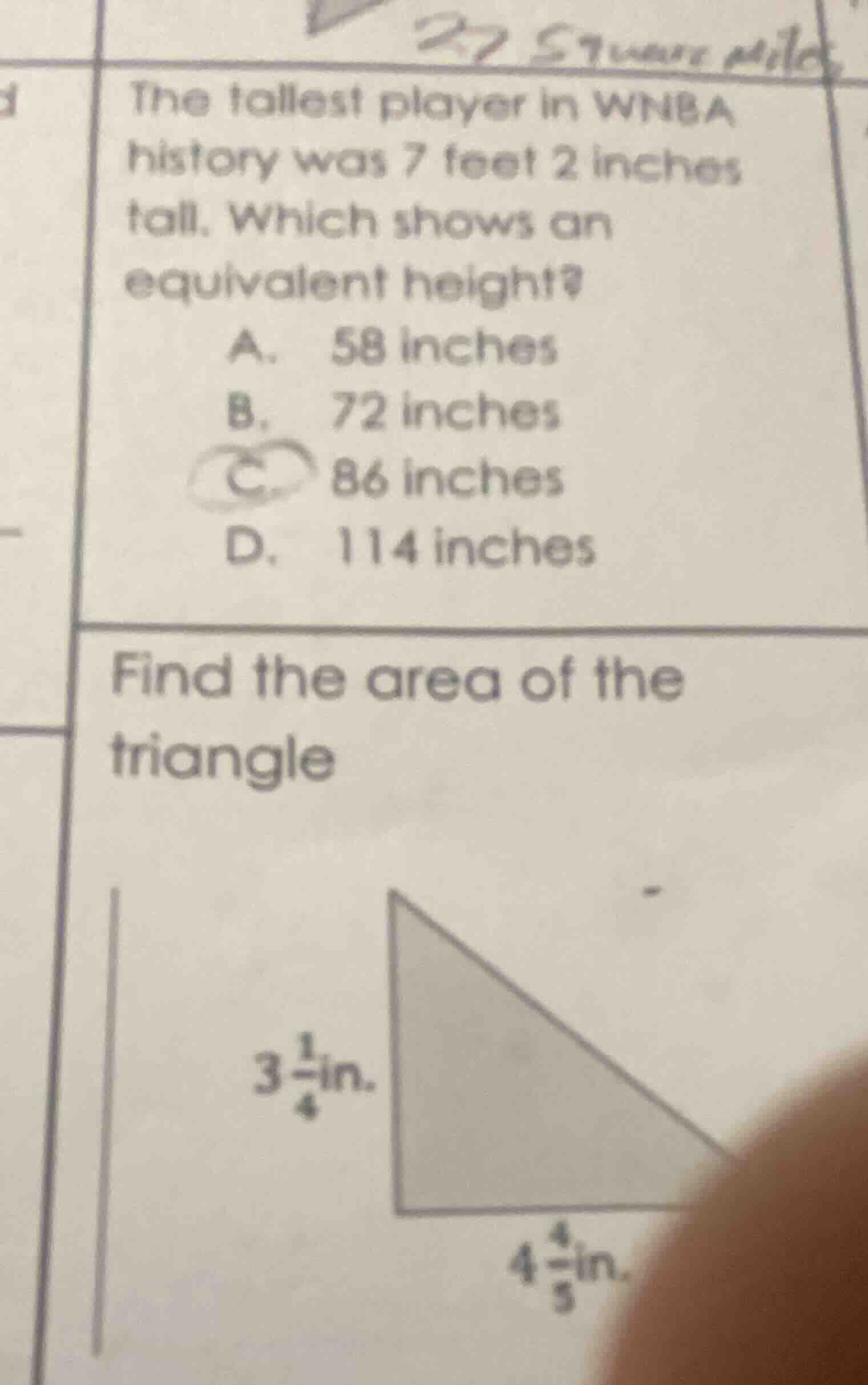 the tallest player in wnba history was 7 feet 2 inches tall. which show…