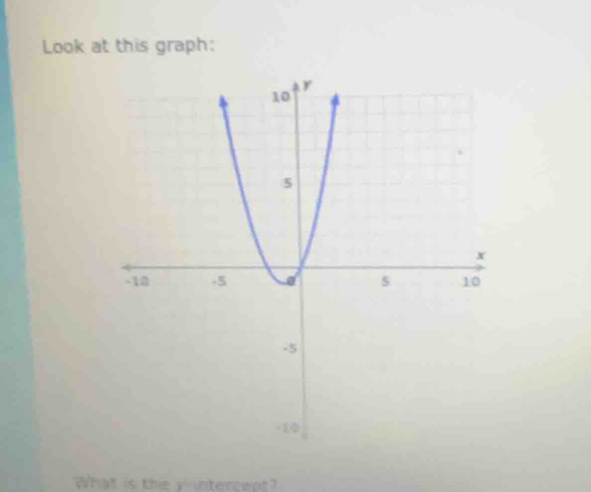 look at this graph: what is the y-intercept?