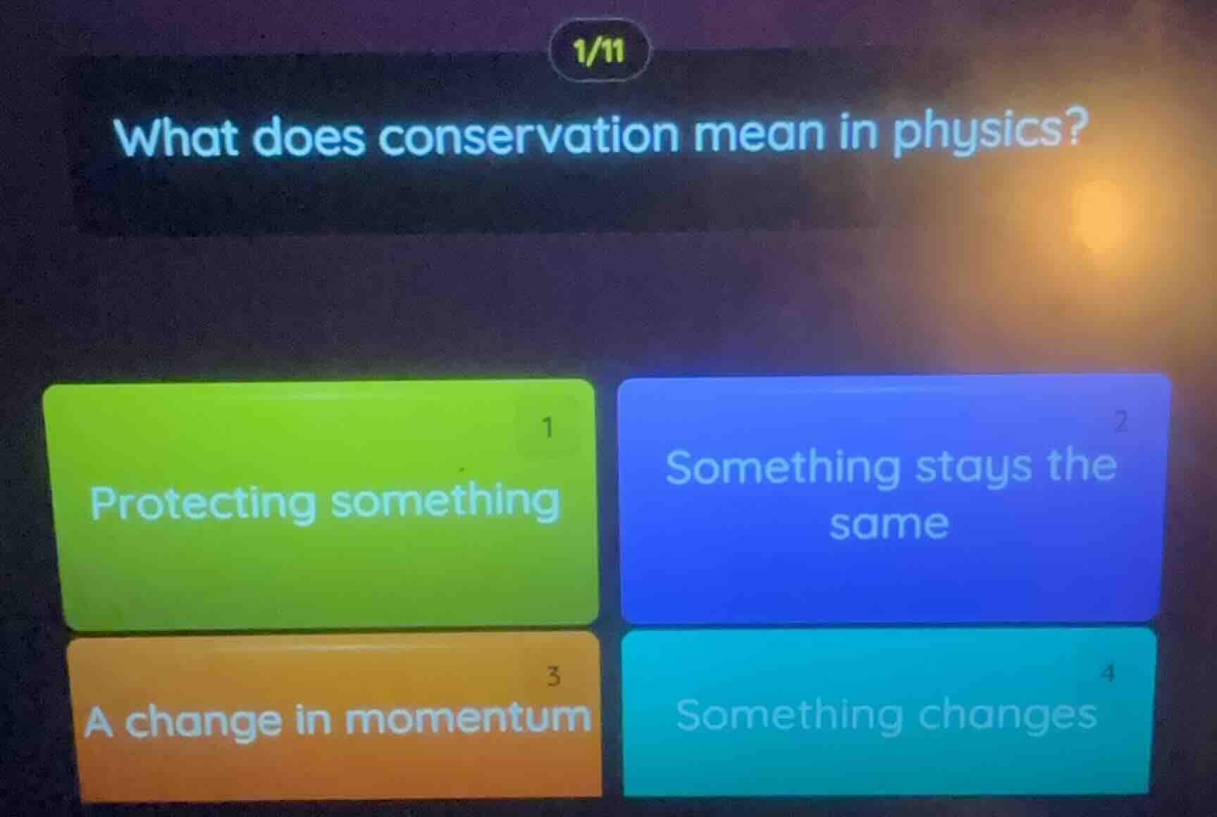 1/11 what does conservation mean in physics? 1. protecting something 2.…