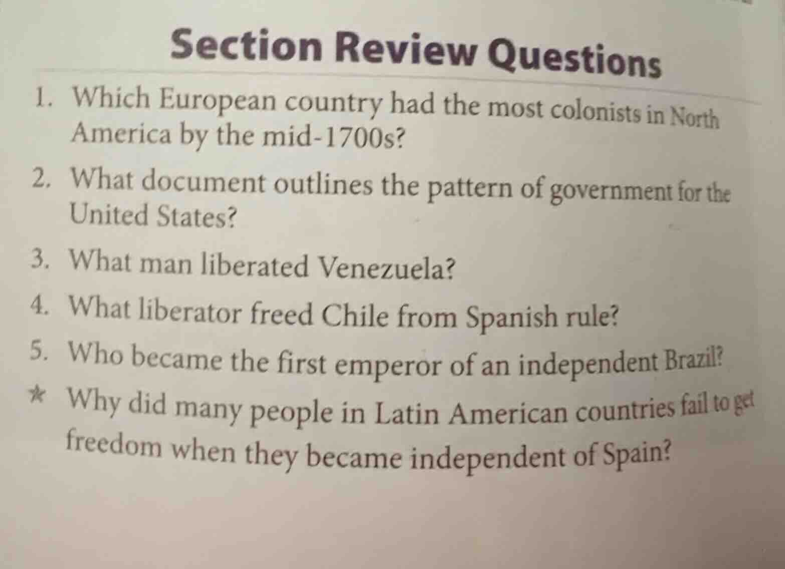 section review questions 1. which european country had the most colonis…