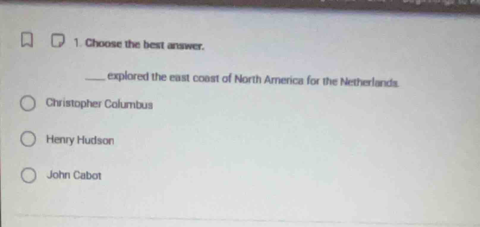 1. choose the best answer. ____ explored the east coast of north americ…