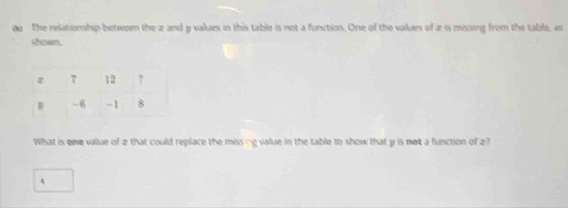 (a) the relationship between the $x$ and $y$ values in this table is no…