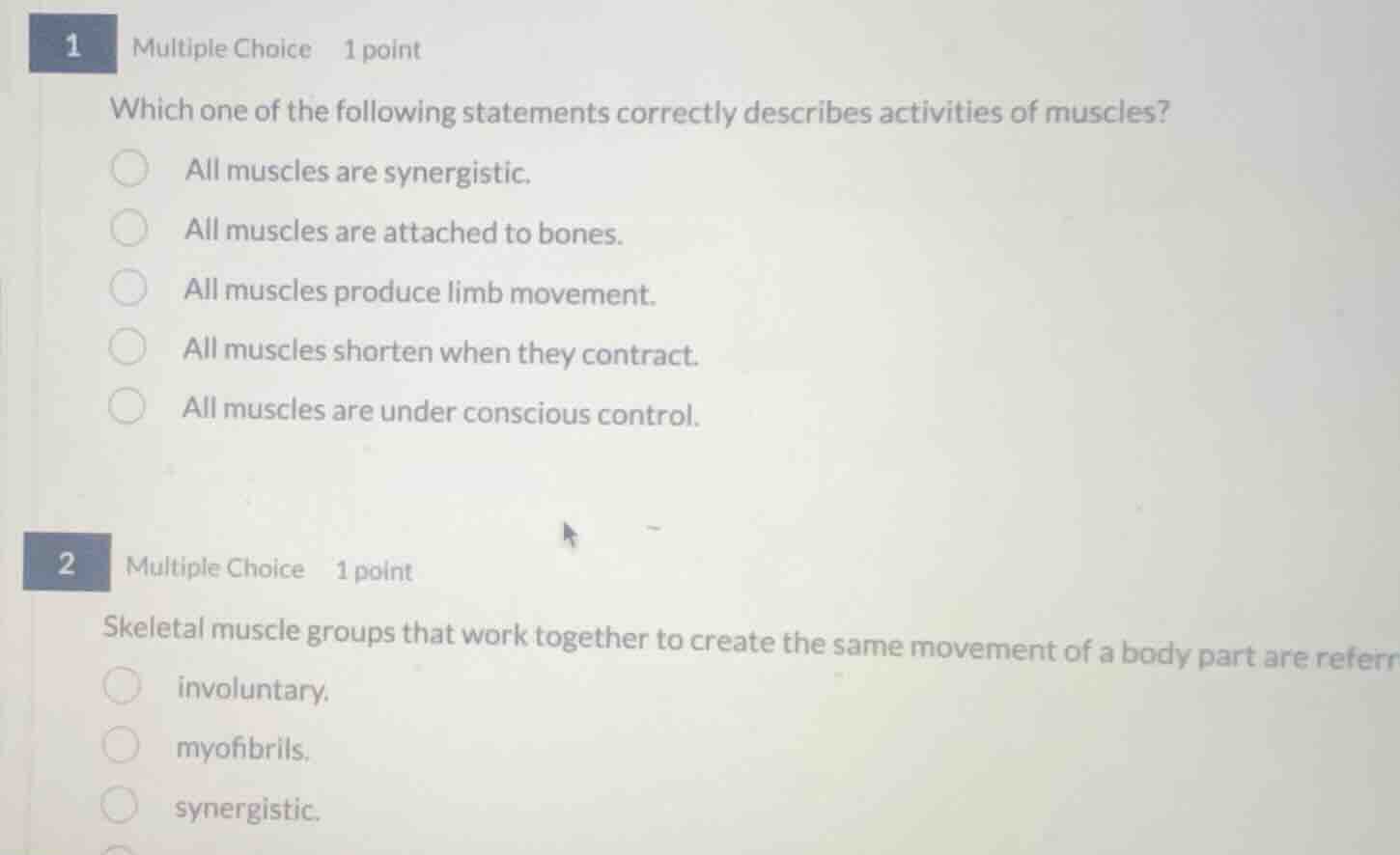 1 multiple choice 1 point which one of the following statements correct…