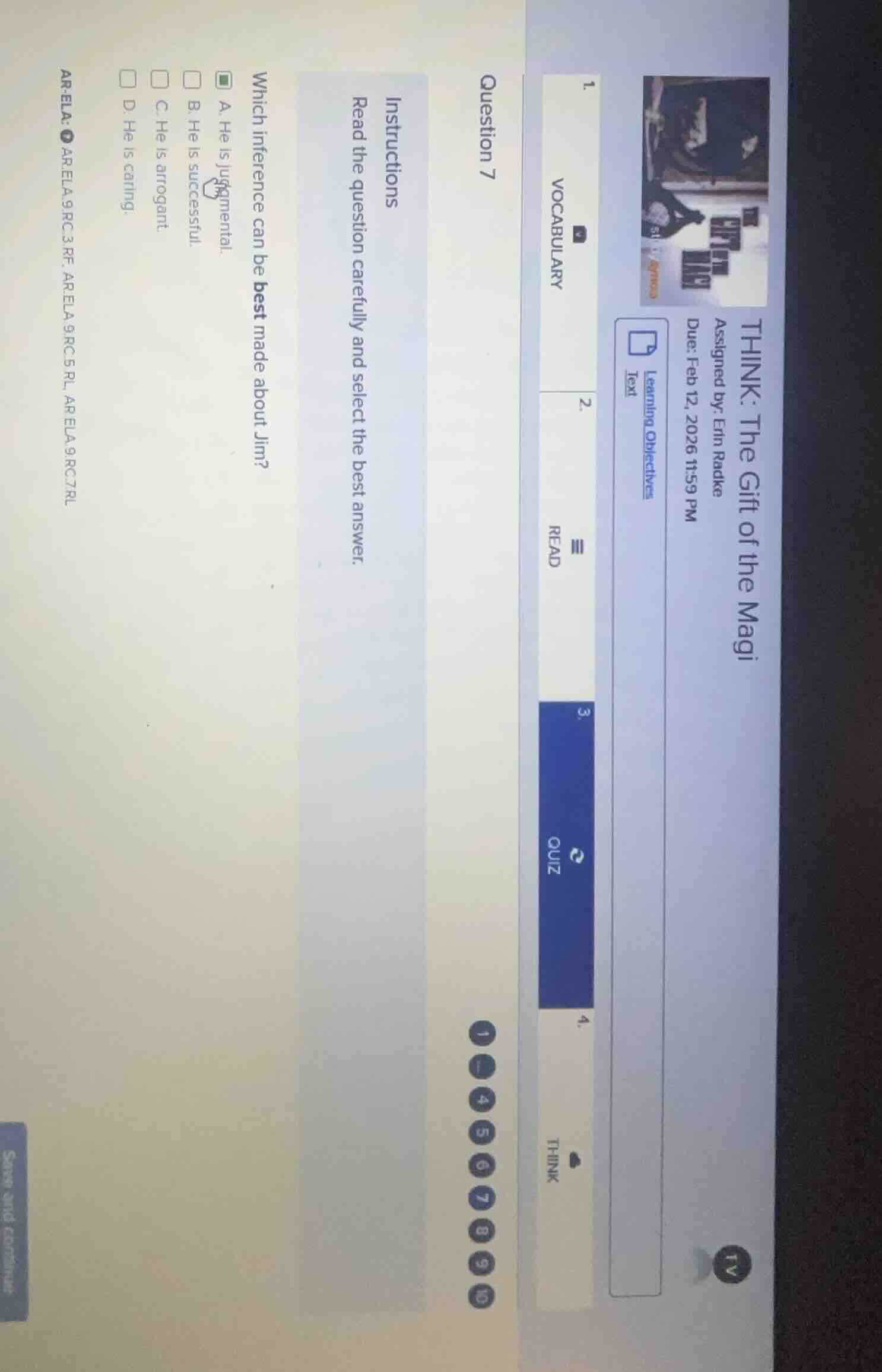 think: the gift of the magiassigned by: erin radkedue: feb 12, 2026 11:…