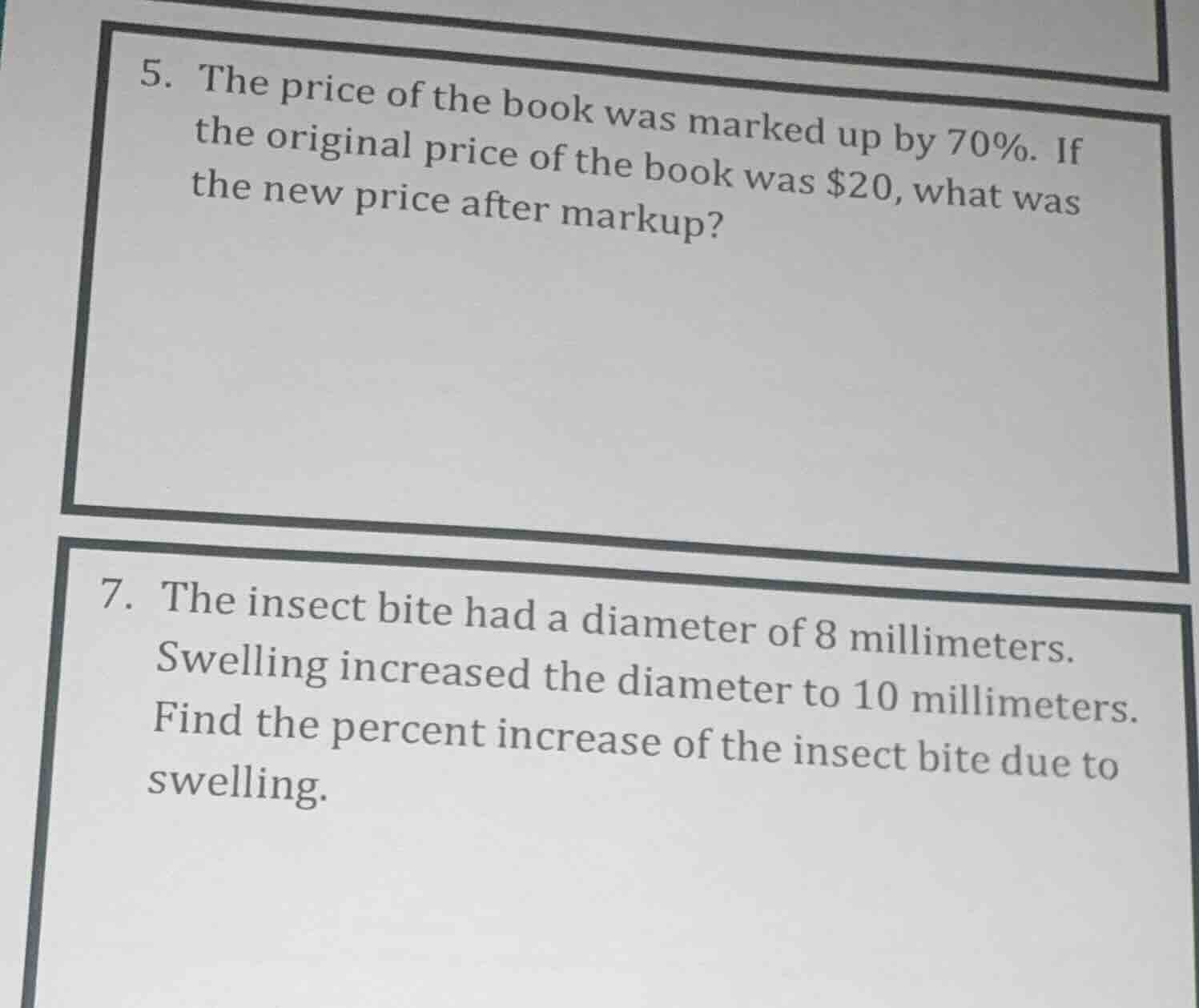 5. the price of the book was marked up by 70%. if the original price of…