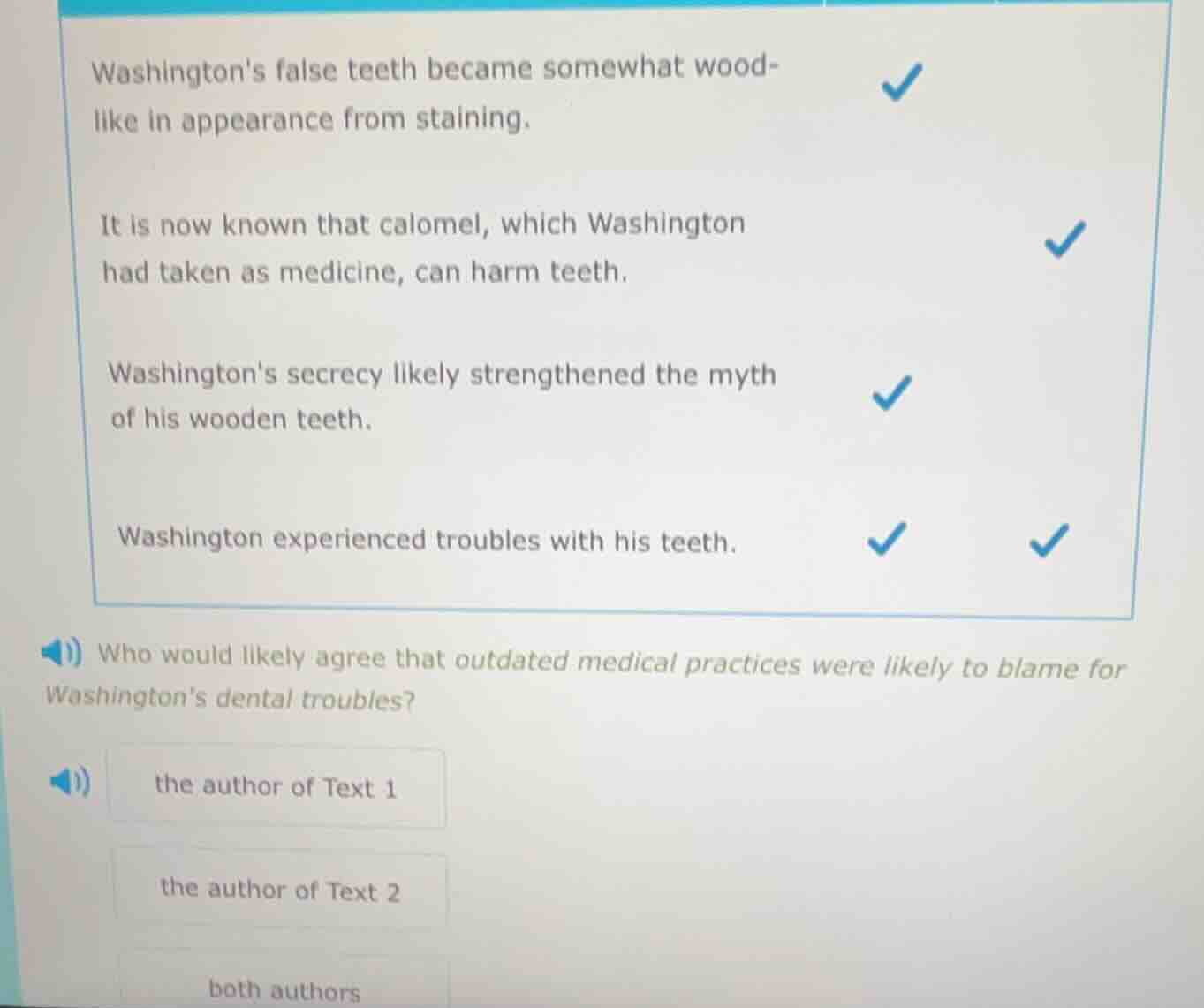 washingtons false teeth became somewhat wood-like in appearance from st…
