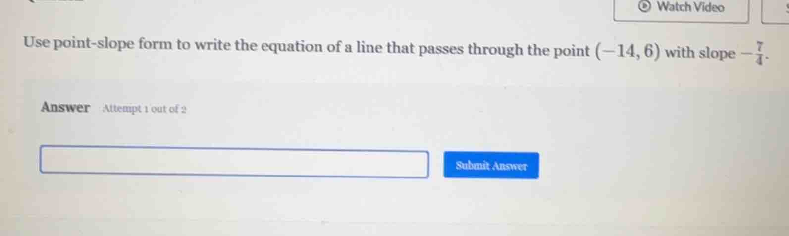 use point-slope form to write the equation of a line that passes throug…