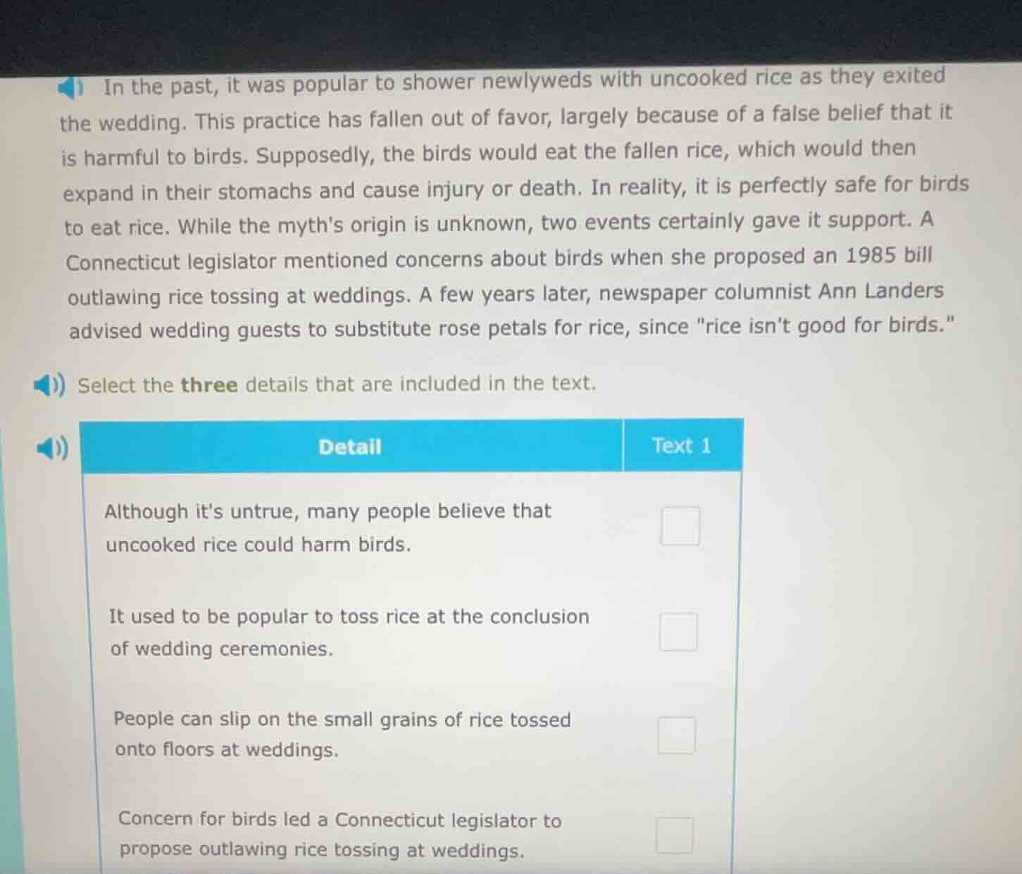 in the past, it was popular to shower newlyweds with uncooked rice as t…