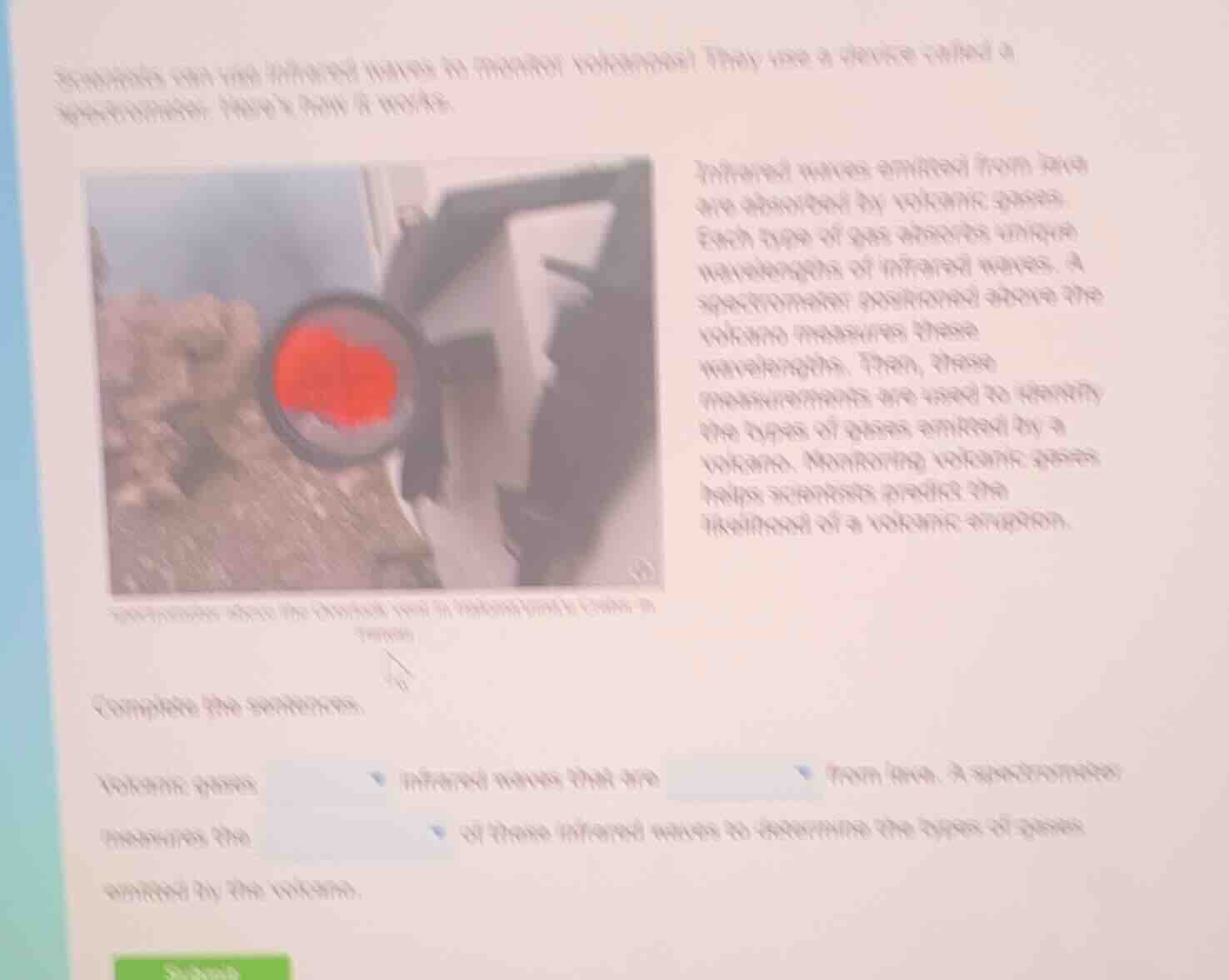 scientists can use infrared waves to monitor volcanoes! they use a devi…