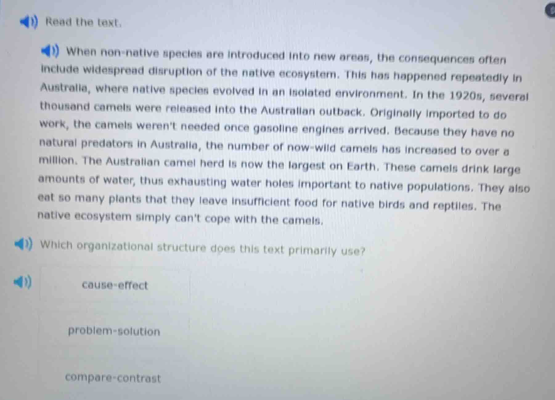 1) read the text. 2) when non-native species are introduced into new ar…