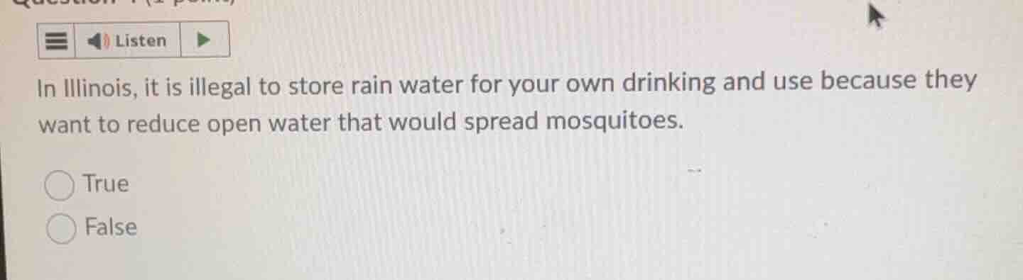 in illinois, it is illegal to store rain water for your own drinking an…