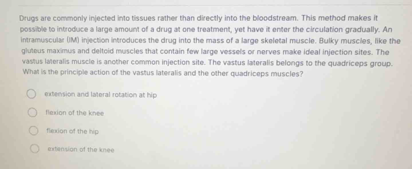 drugs are commonly injected into tissues rather than directly into the …