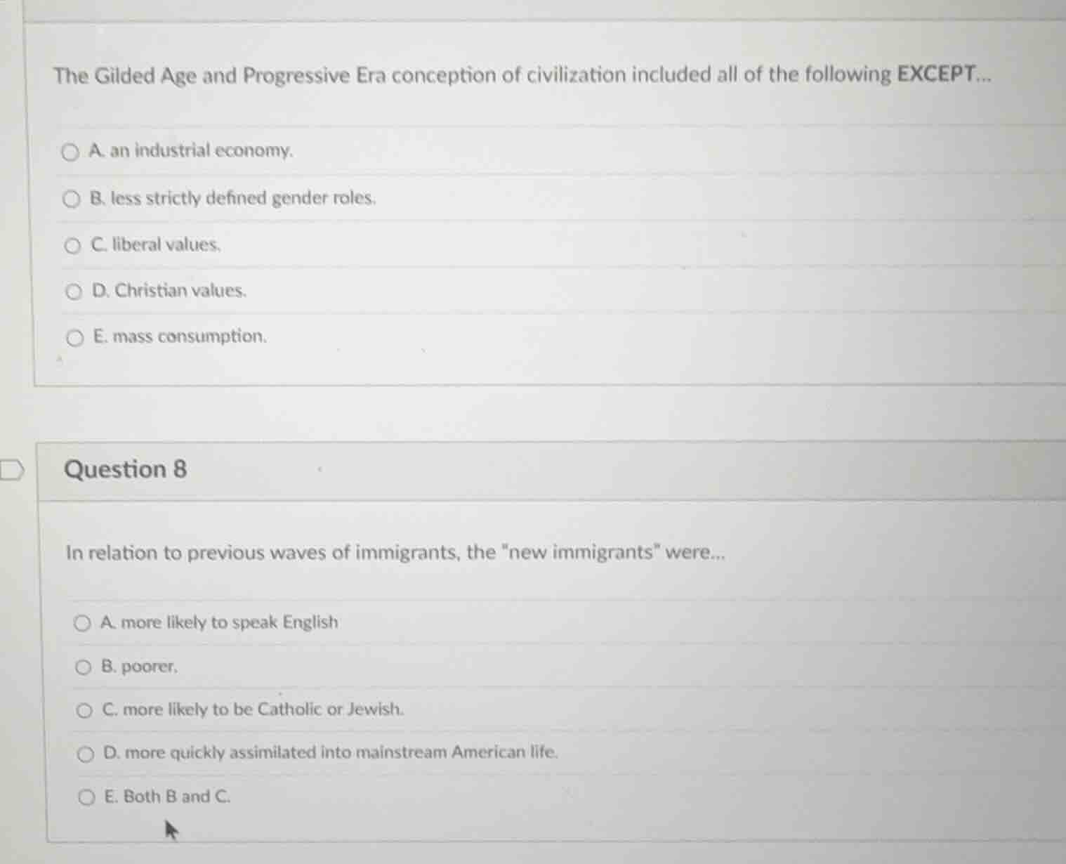 the gilded age and progressive era conception of civilization included …