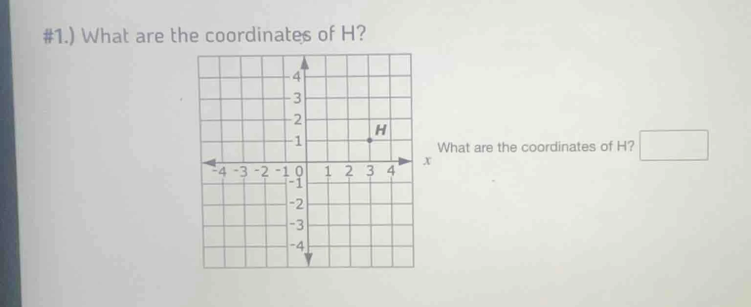 #1.) what are the coordinates of h? what are the coordinates of h?