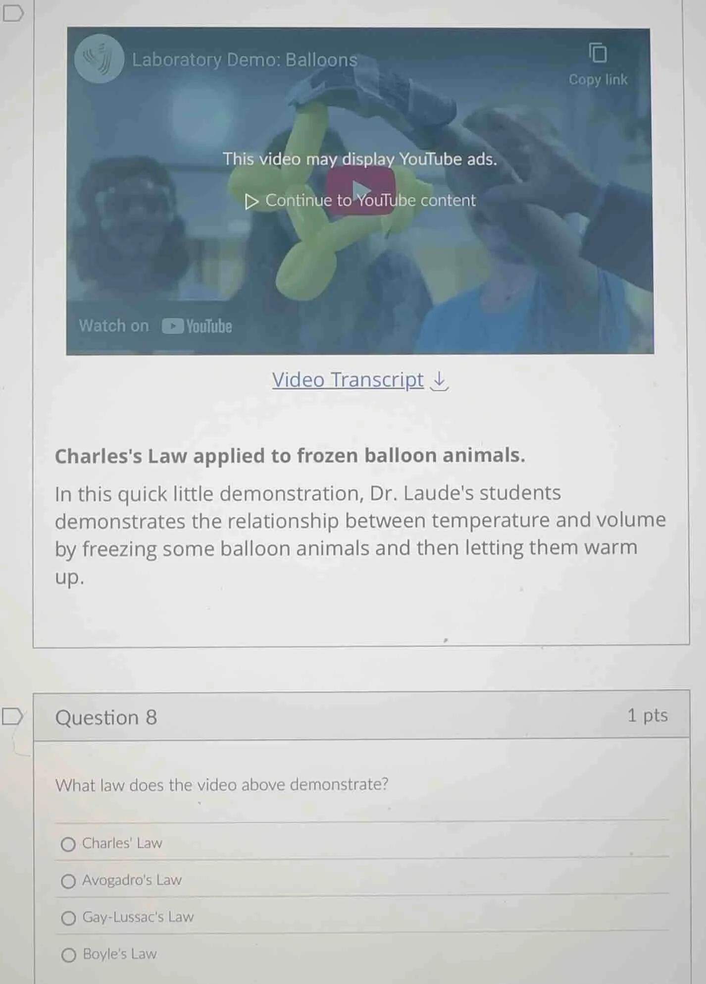 laboratory demo: balloons copy link this video may display youtube ads.…