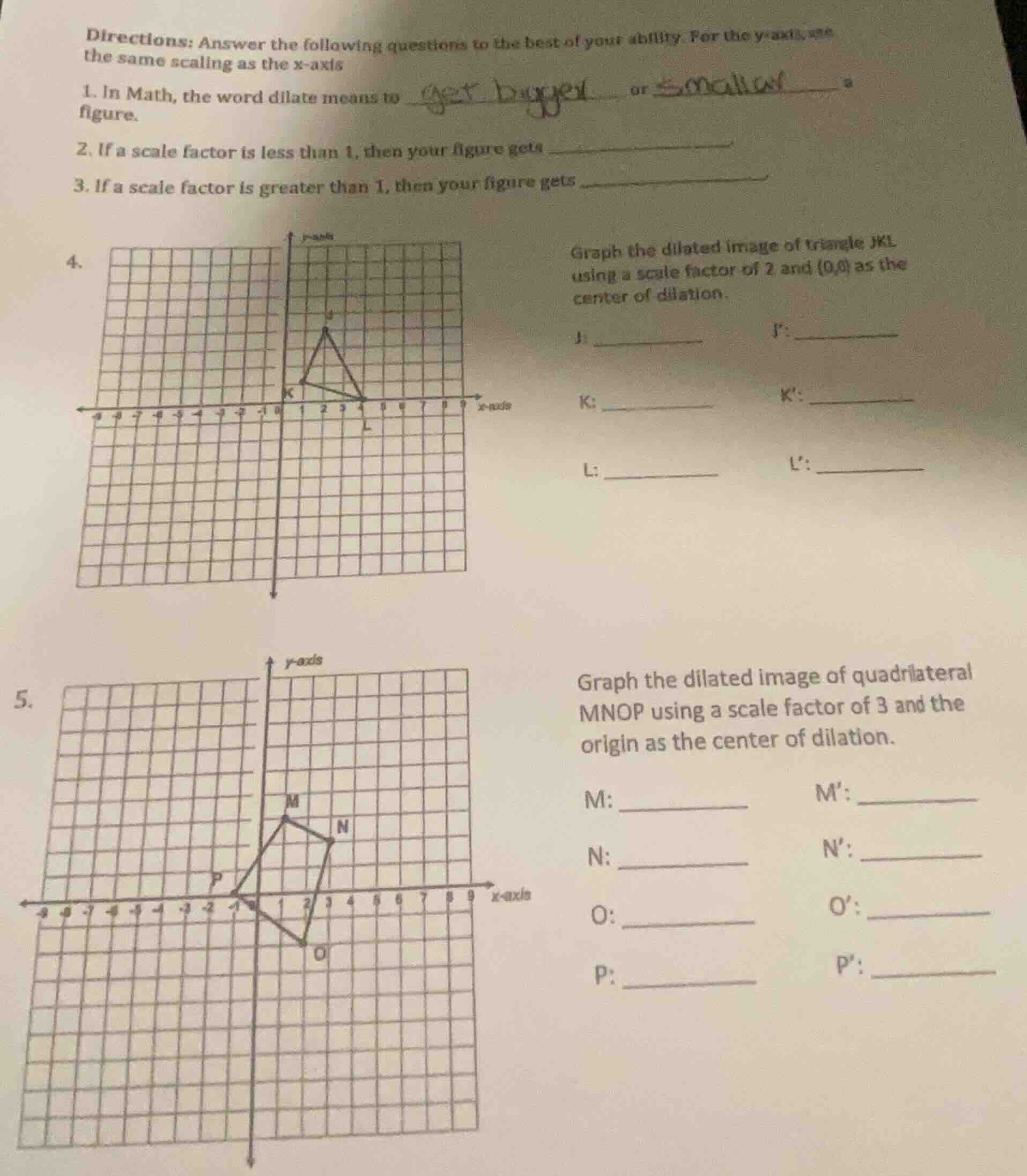 directions: answer the following questions to the best of your ability.…