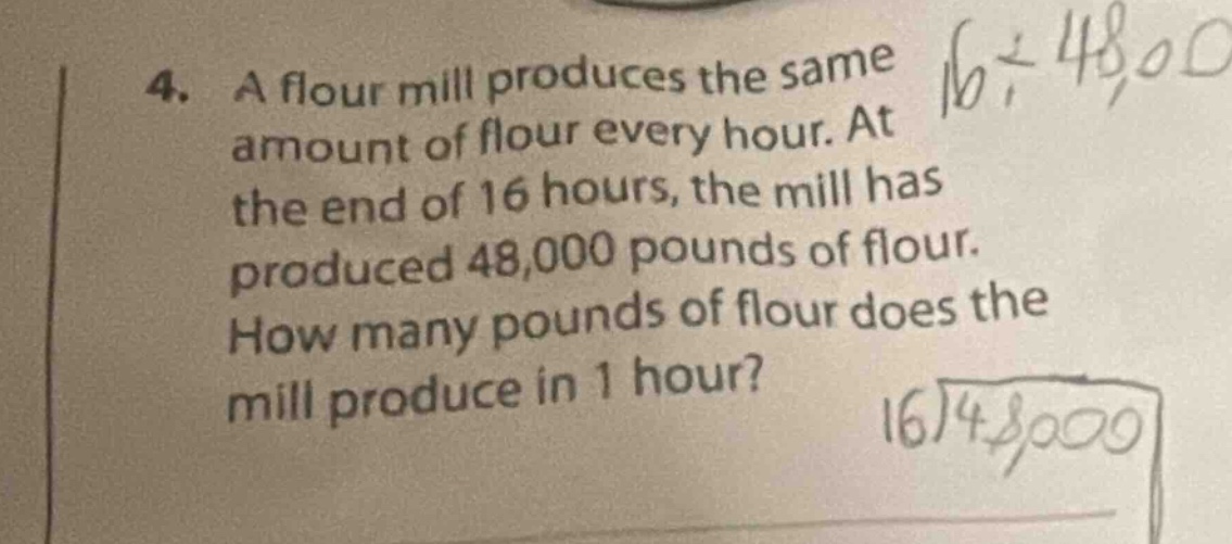 4. a flour mill produces the same amount of flour every hour. at the en…