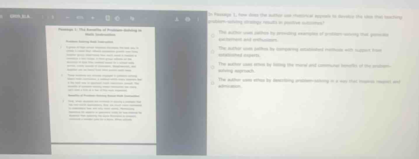 passage 1: the benefits of problem-solving in math instruction problem-…