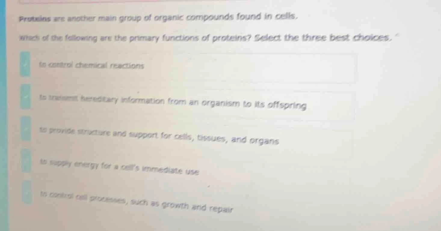 proteins are another main group of organic compounds found in cells. wh…