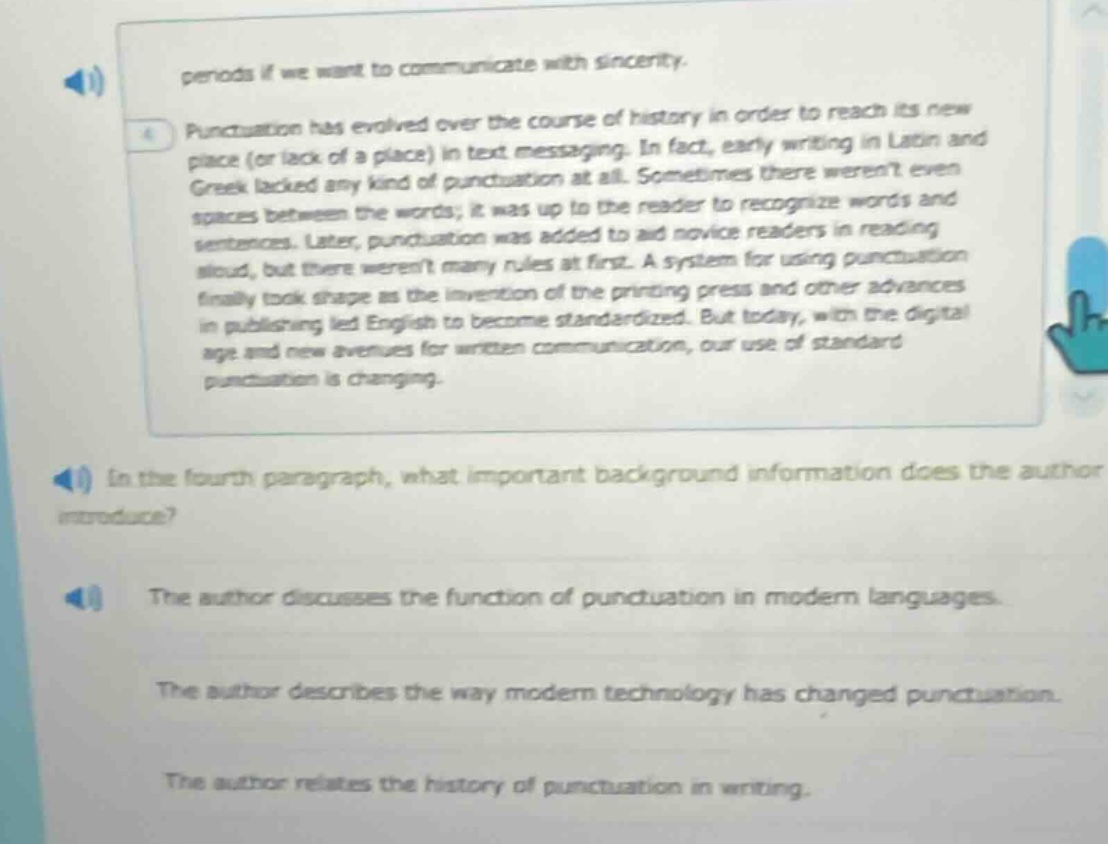 periods if we want to communicate with sincerity. punctuation has evolv…