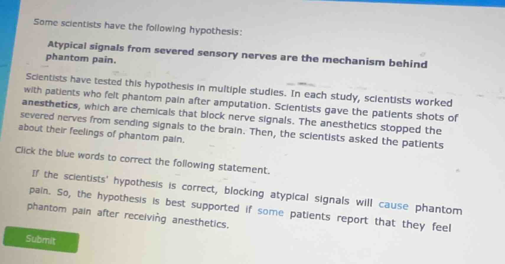 some scientists have the following hypothesis: atypical signals from se…