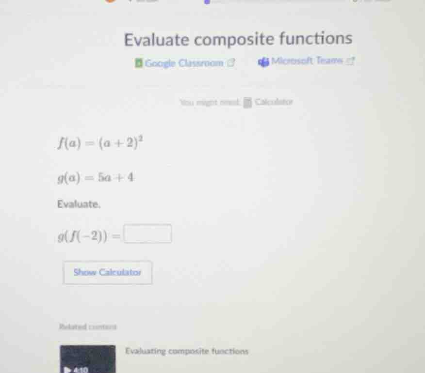 evaluate composite functions google classroom microsoft teams you might…